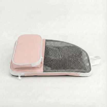 Sac à dos respirant zippé pour chat adulte - fermeture et ventilation