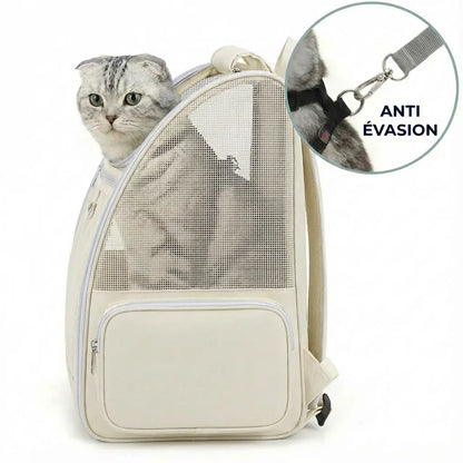 Sac à dos robuste pour chat adulte - interieur et acces