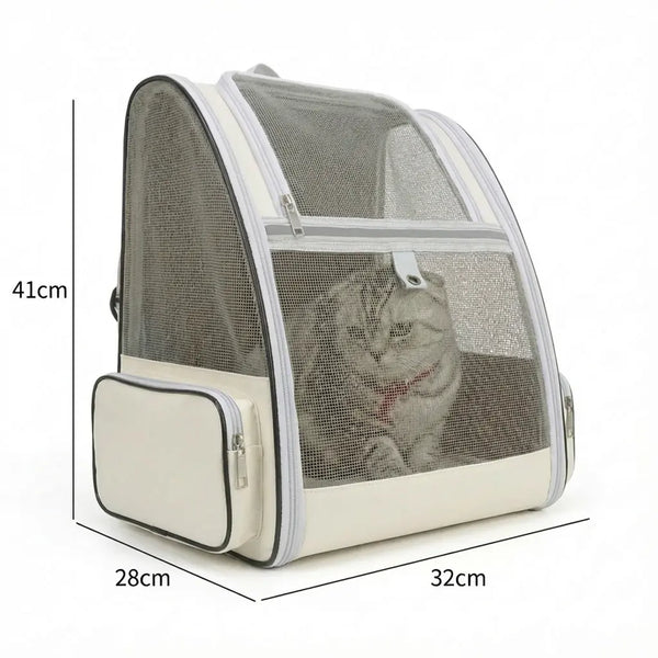 Sac à dos robuste pour chat adulte - vue de cote