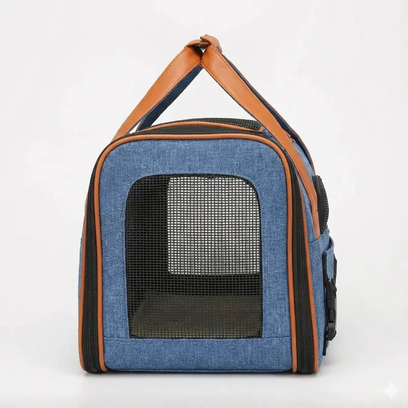 Sac de transport XXL résistant pour chat - fermeture et ventilation