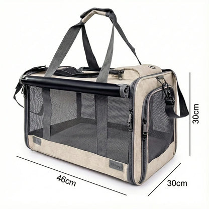 Sac de transport en maille pour chat 7kg - vue de cote