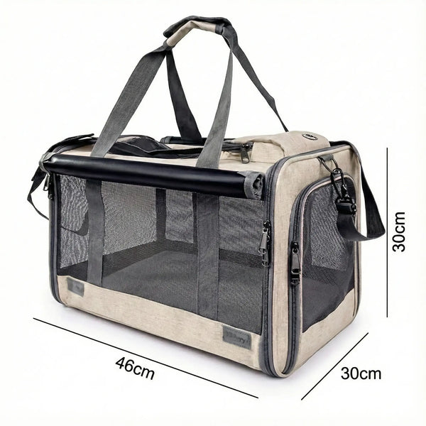 Sac de transport en maille pour chat 7kg - vue de cote