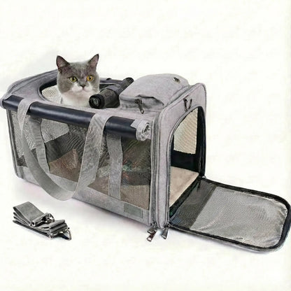 Sac de transport robuste pour chat 7kg - interieur et acces