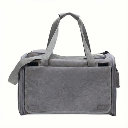 Sac de transport robuste pour chat 7kg - fermeture et ventilation