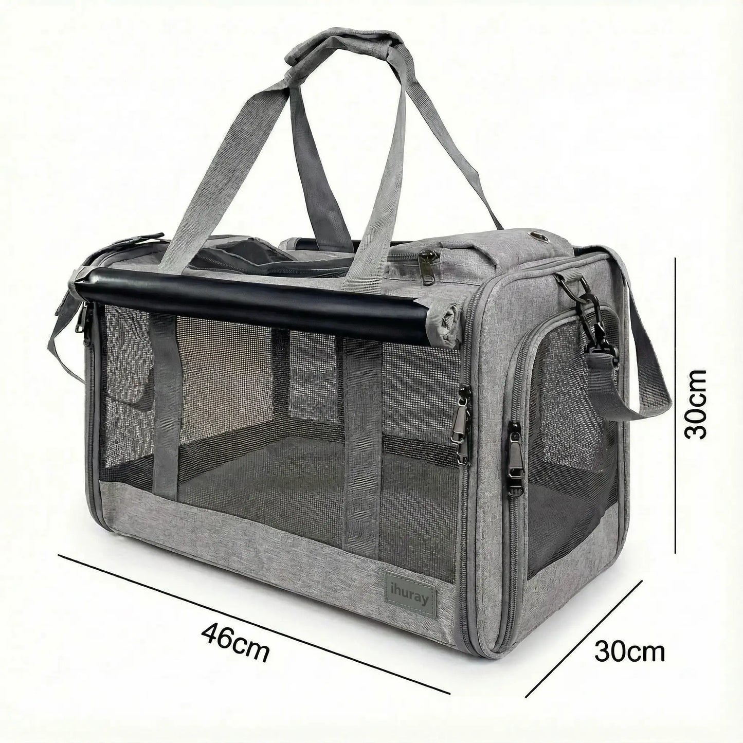 Sac de transport robuste pour chat 7kg - vue de cote