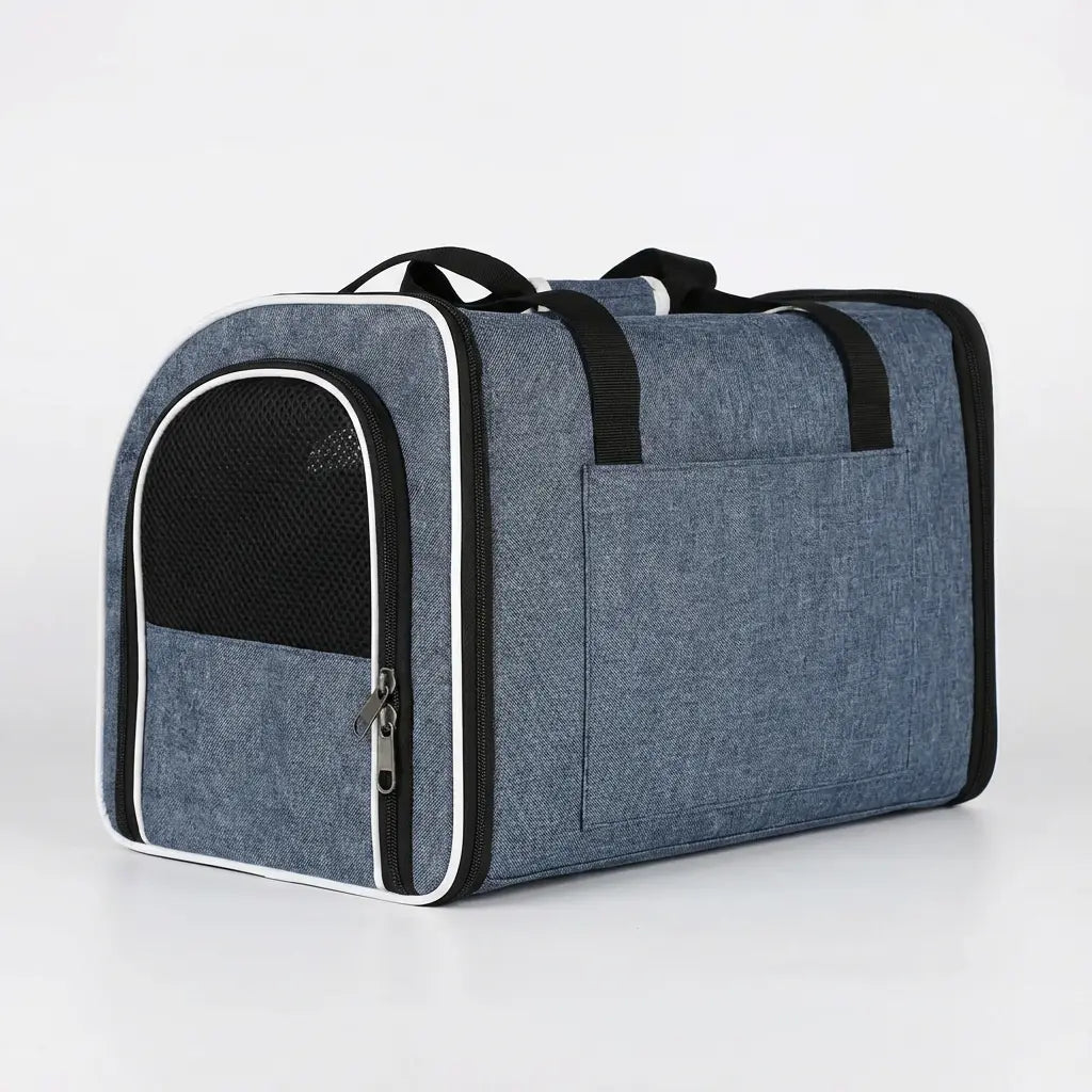 Sac de transport confortable XXL pour chat - fermeture et ventilation