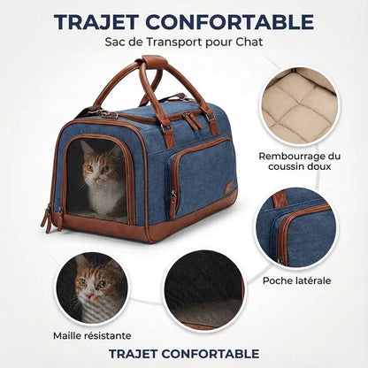 Sac de transport XXL résistant pour chat - chat a l interieur