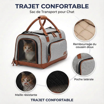 Sac de transport aéré XXL pour chat - chat a l interieur